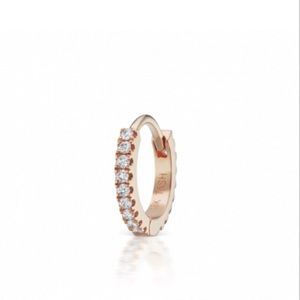 Maria Tash 6.5mm Rose Gold Diamond Eternity Ring